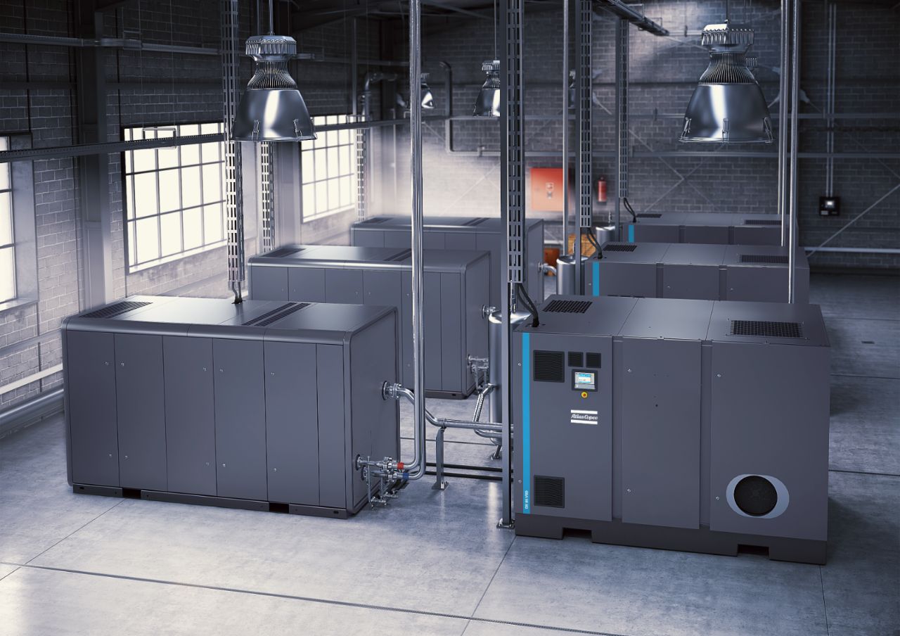 配有增压机的空气压缩机 