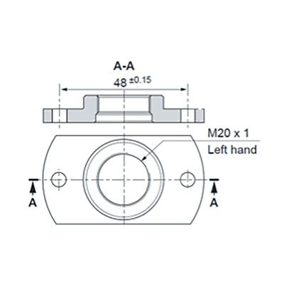 FLANGE M20X1 - LH
