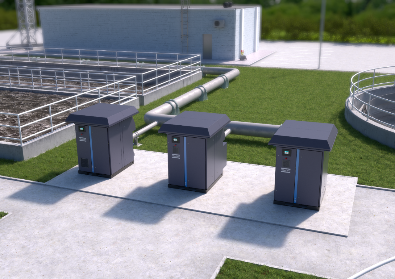 污水处理厂中的 ZS 无油螺杆式鼓风机